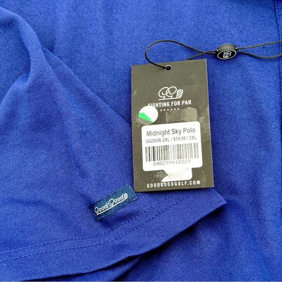 NWT New Good Good Golf Men's Midnight Sky Polo 2XL XXL Shirt Top Casual Relaxed - Picture 5 of 5